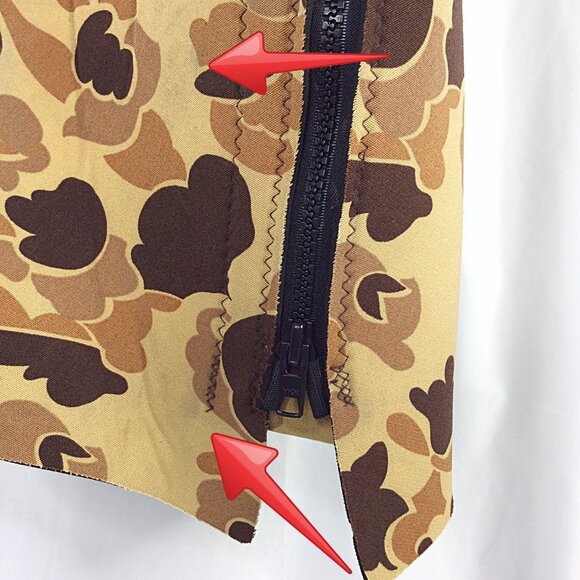 Vintage Cabelas Neoprene Camo Dog Vest Hunting Sydney Nebraska 80s Zip Size XXL - Picture 4 of 9